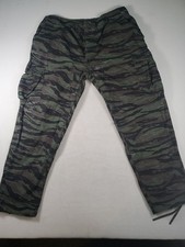 TIGER STRIPE CAMOUFLAGE BDU PANTS MILITARY CARGO 6 POCKET FATIGUE TROUSERS