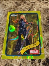 VALKYRIE 2025 Topps Chrome Marvel Yellow Lava Refractor #187