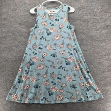 LOFT Outlet Dress Womens Small Blue Floral Sleeveless A-Line Swing Stretch Tank