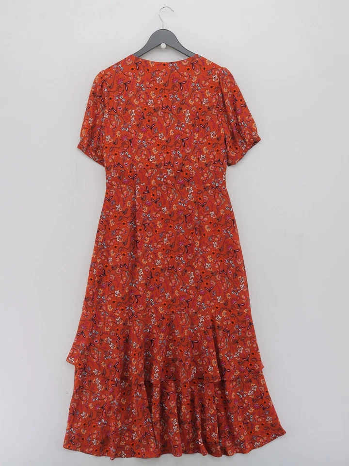 Nanette Lepore Wrap Midi Dress UK8 in Brown - Image 2 of 4