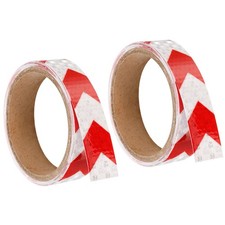 2 Roll Reflective Tape 10 Ft x 1-inch Safety Tape Reflector Arrow White Red