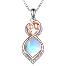 Mutter Tochter Halskette Silber Herz Anhänger Geschenk Schmuck