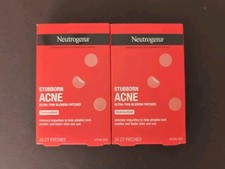 2 Pack Neutrogena Stubborn Acne Ultra-Thin Blemish Patches 24 Ct Each New