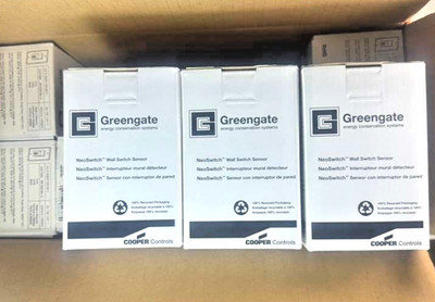 Lot 3 NEW Greengate Cooper ONW-P-1001-MV-V W Wall Switch Sensor EcoMeter Ivory