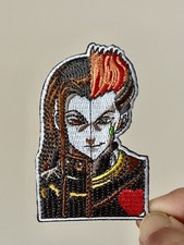 Anime Iron On Patch Boy Orange Brown Hair Grey Yellow Red Heart Embroidered