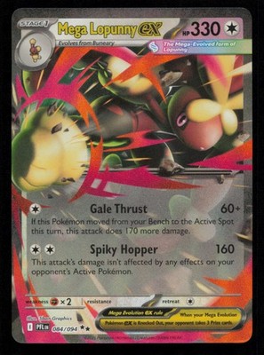 Mega Lopunny ex 084/094 Pokemon Phantasmal Flames Double Rare Near Mint