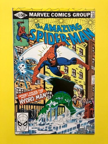 AMAZING SPIDER-MAN #212  1981 BRONZE AGE MARVEL COMICS VF HYDRO-MAN