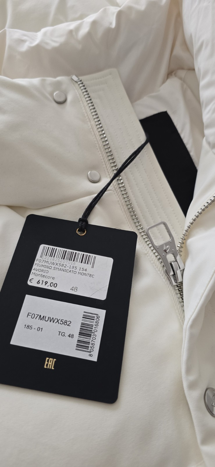 Montecore Down Gilet Vest Size 48 M - Cream - NEW - Moncler image 8