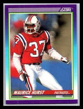 1990 SCORE NFL FOOTBALL Trading Card #502 -- MAURICE HURST, New England Patriots