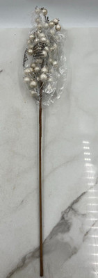 Balsam Hill Berry Christmas Tree Picks Champagne Gold Set of 6