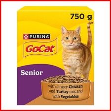 Pack of 5 Senior Chicken & Turkey Dry Cat Food - 750g Each for Optimal Health 6.40 per kilo
