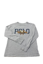 Polo Ralph Lauren Boys Cotton Long Sleeve Graphic Printed T-shirt Heather Gray S