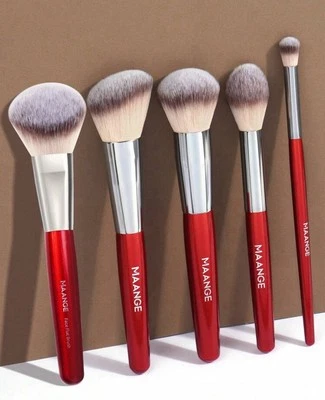 MAANGE 5 PCS Face Professional Facial Makeup Brush Set With Ultra Soft Fibres
