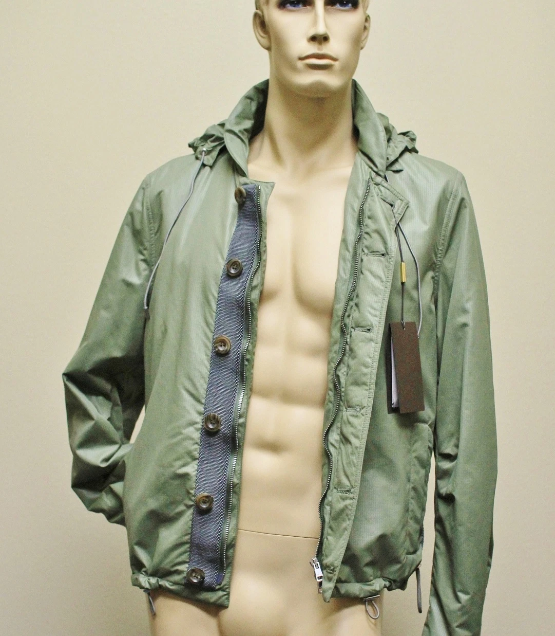 Giacca da uomo GUCCI Nuova Autentica $1310 con Imbottitura IT 60 Verde 256634