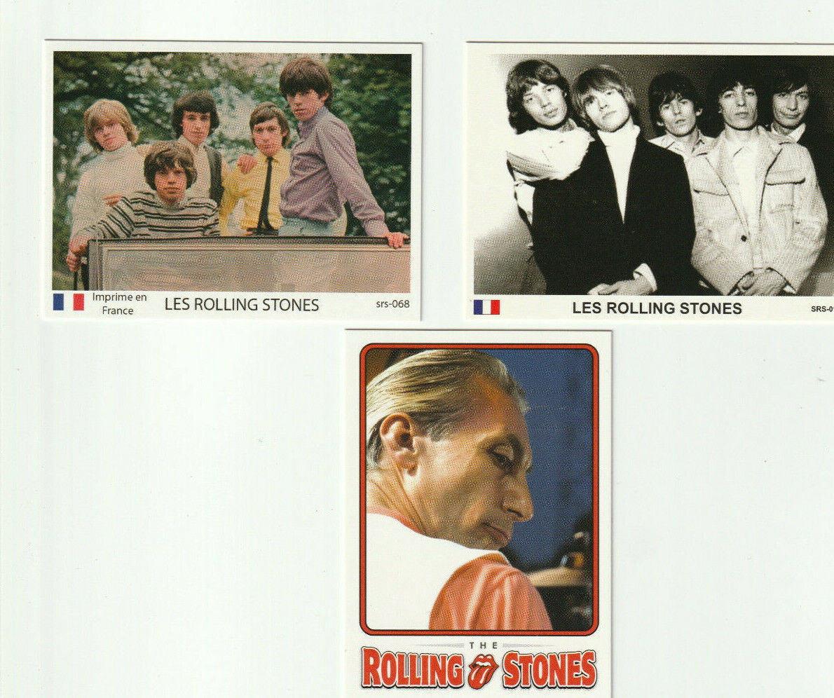 (2) Rare Cards from France The Rolling Stones + bonus card