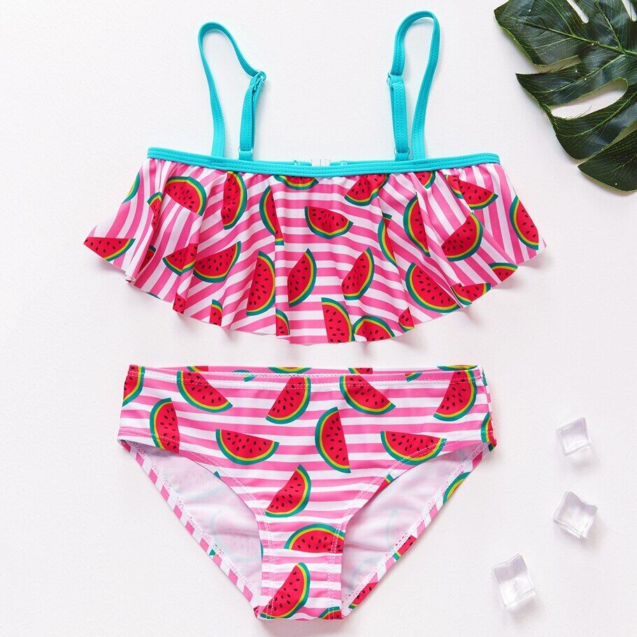 1~14Y Girls Swimsuit Two Pieces Kids Bikini Set Swimming Suit for ...