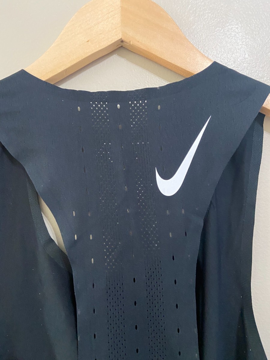 Nike AeroSwift Running Tank Top Singlet Shirt Black CJ7835