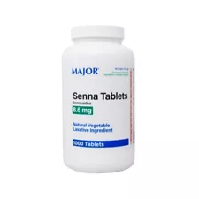 Major Pharmaceuticals Senna Vegetable Laxative Tablets, 1000 ct.