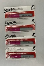 Sharpie (1874246) Mini Permanent Markers, Fine Point, Magenta, 4 Pack