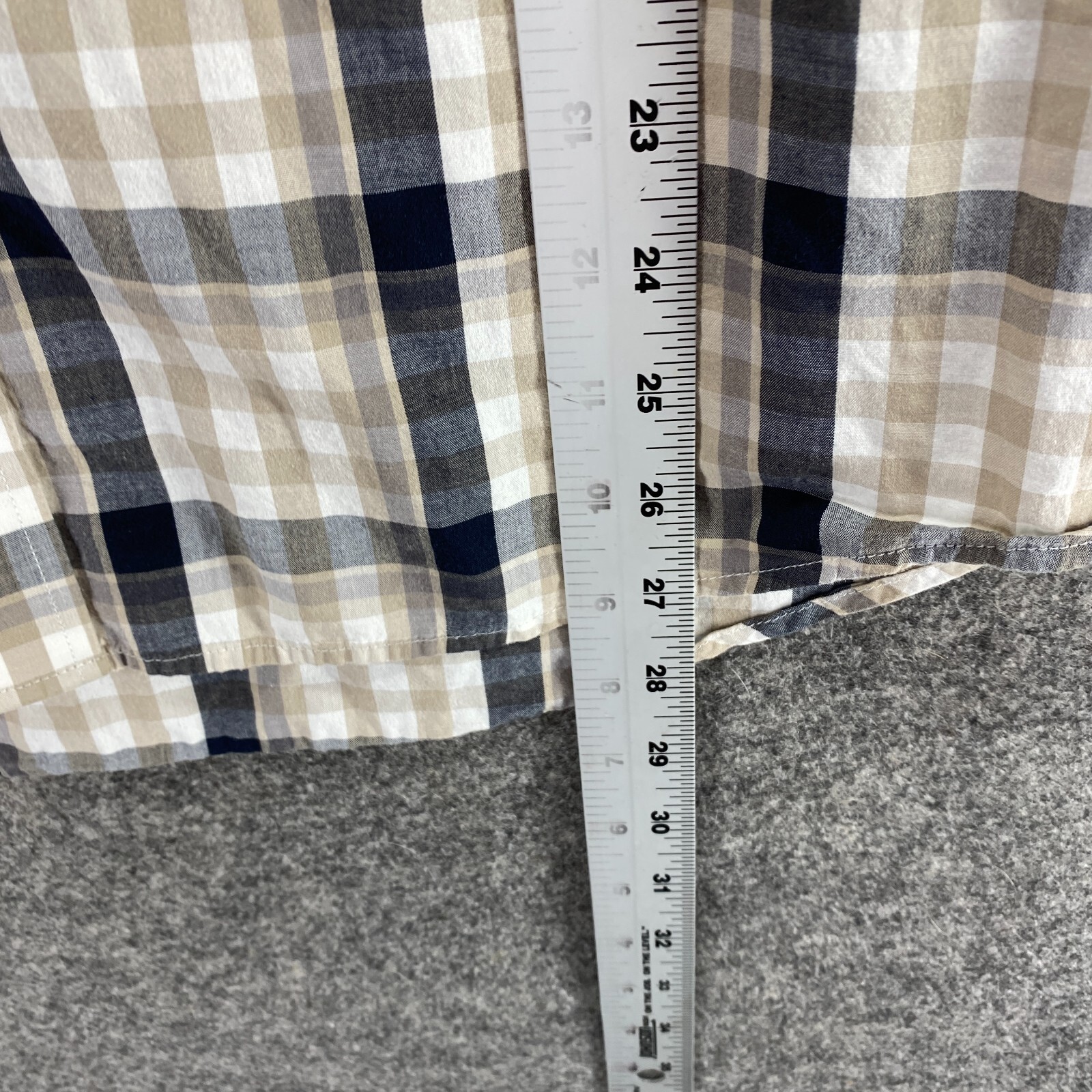 Michael Kors Shirt Men M  Black Plaid Button Up Collared Long Sleeve thumbnail 7