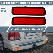 2pcs Rear Bumper Reflector LED Brake Tail Light 8192060051 for Lexus LX470 98-07