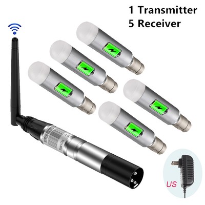 2.4G ISM DMX512 Wireless XLR Rechargeable Receiver &Transmitter For Stage Lights