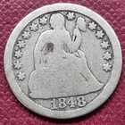 1848 Seated Liberty Dime 10c nicely Circulated #79161