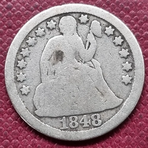 1848-P Seated Liberty Dime — photo from the most recent tracked eBay sale