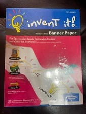 Invent It! Banner Paper 120 Continuous Sheets 8.5" x 11" Item #00062-1