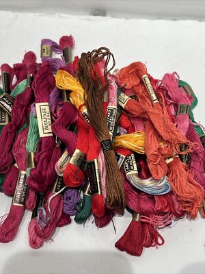 Vintage J&P Coats American Thread Six Strand Floss Embroidery   54 Skeins