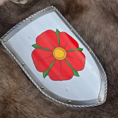 Rose Rim Style Shield Medieval Style Shield with Red Rose of Lancaster Emblem | eBay