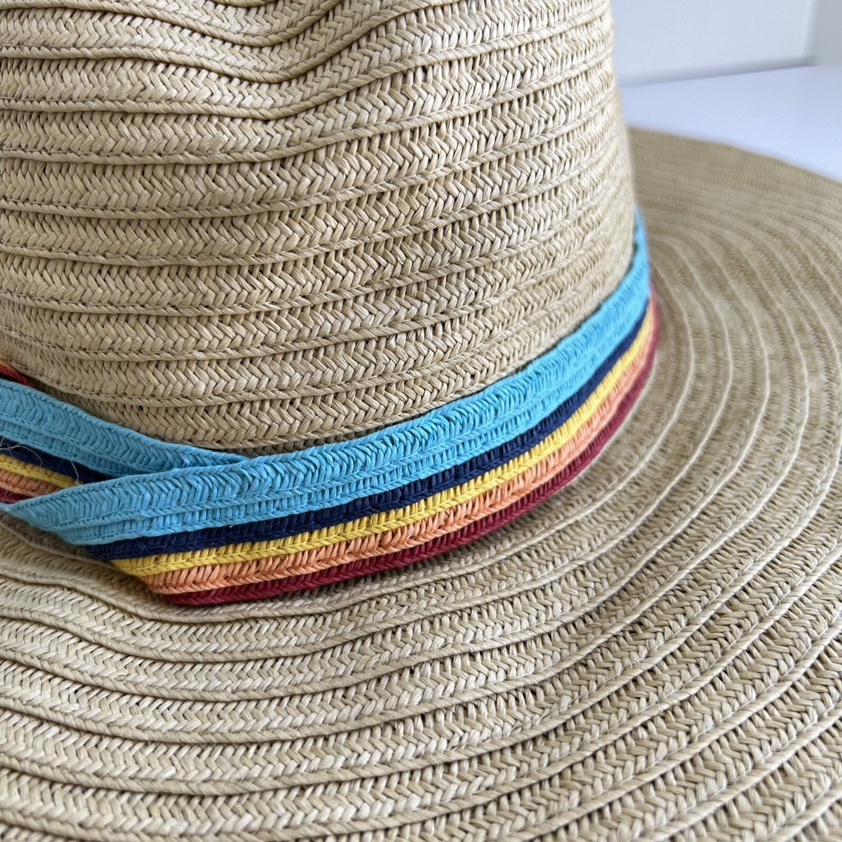 Mixit Women’s Straw Fedora Hat Rainbow Band Natural One Size Mixit Women main image 2