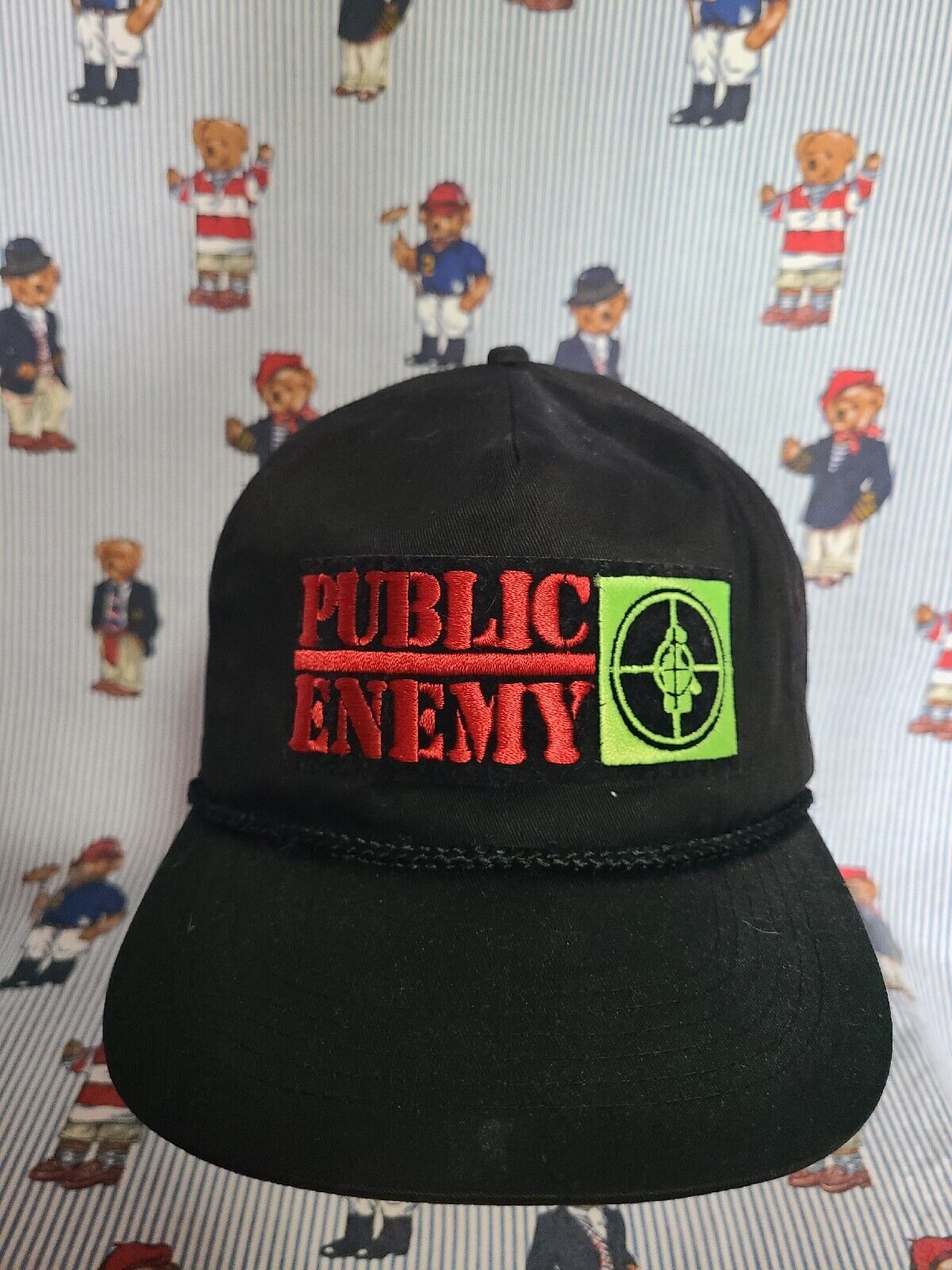 Vintage 80s 90s Public Enemy Merch Snapback Hat Cap Rap Hip Hop