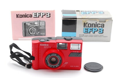 TOP MINT in BOX]Konica EFP-3 EFP3 RED 35mm Point & Shoot Film
