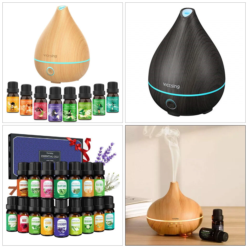 Ultrasonic Essential Oil Diffuser Colour Changing LED Scented Aromatherapy  Oils