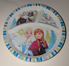 Disney Frozen Anna Elsa Olaf Zak Designs Kids Melamine 3 Section Divided Plate