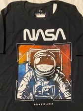NASA Astronaut USA moon Rocket SPACEShip BUZZ Aldrin Neil New MENS T-Shirt STAR
