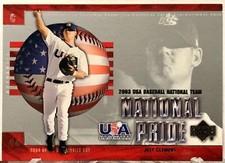 2004 UPPER DECK NATIONAL PRIDE (Jeff Clement) Insert Card - Baseball