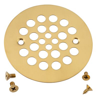 4-1/4  Shower Strainer Drain Trim Set Screw-in Shower Strainer Drain Cover Pl...