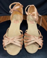 Women Latin Dance Shoes Suede Soles Ballroom Tango Shoes Cuban Heels Party Shoes