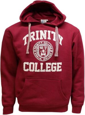 Red and White Trinity College Dublin Ireland Mesh Hoodie