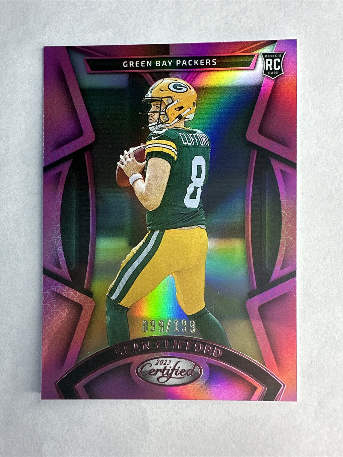 2023 Panini Certified - Rookies Mirror Pink #177 Sean Clifford /199 (RC)