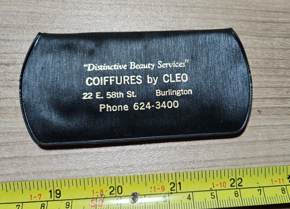 Vintage Coiffures By Cleo Burlington Hairdresser Advertising Pocket  Grooming Kit