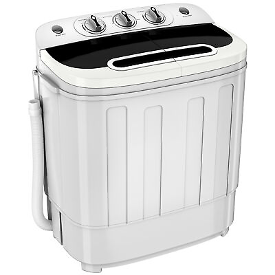 #ad Compact Twin Tub Washing Machine Gravity Drainage Spin Dry Laundry Washer $114.58