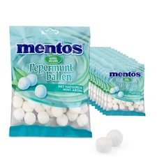 Mentos Sweets | 12X Mentos Peppermint Ball Bag | Mentos candy