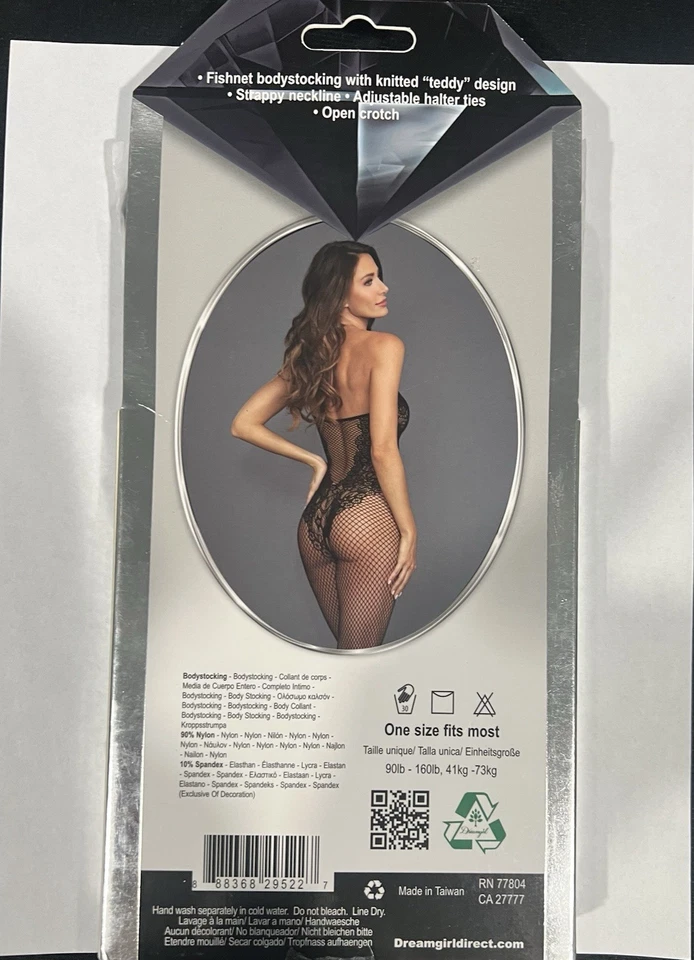 DREAMGIRL РЫБОЛОВНАЯ СЕТЬ ТЕЛА ЧУЛОК ЧЕРНЫЙ ОДИН РАЗМЕР. - Изображение 2 из 2