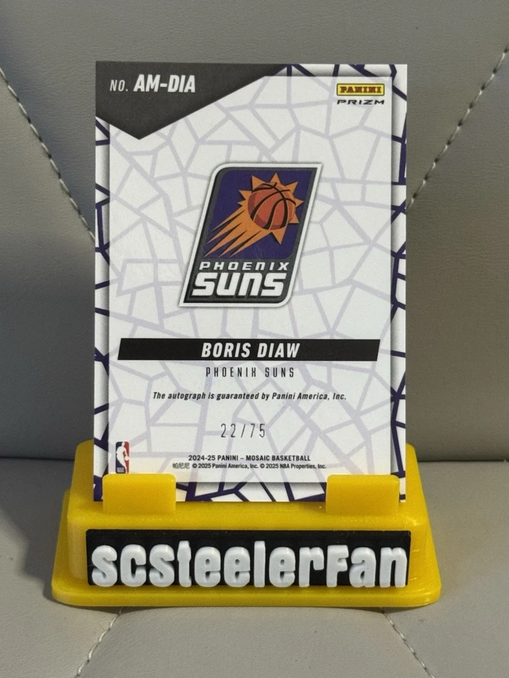 2024-2025 Boris Diaw/75 AUTO BRONCE PRIZM Panini Mosaico Nº AM-DIA (RC) Foto 2 de 2