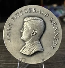 VINTAGE 1961 JOHN FITZGERALD KENNEDY INAUGURATION ROUND - .999 PURE SILVER
