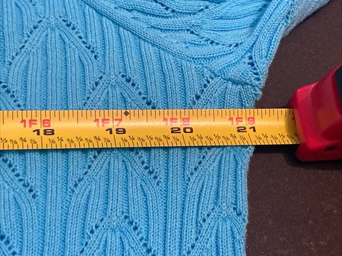 BROOKS BROTHERS Baby Blue Button Down Knit Cardigan Sweater Women's Size L - Picture 8 of 10