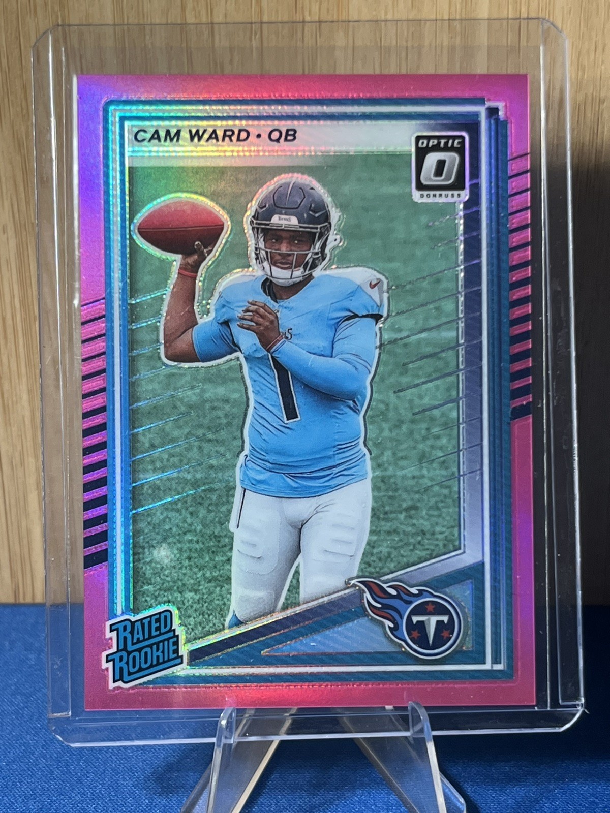 2025 Donruss Football CAM WARD Rookie Card Pink Optic Preview #350 Titans